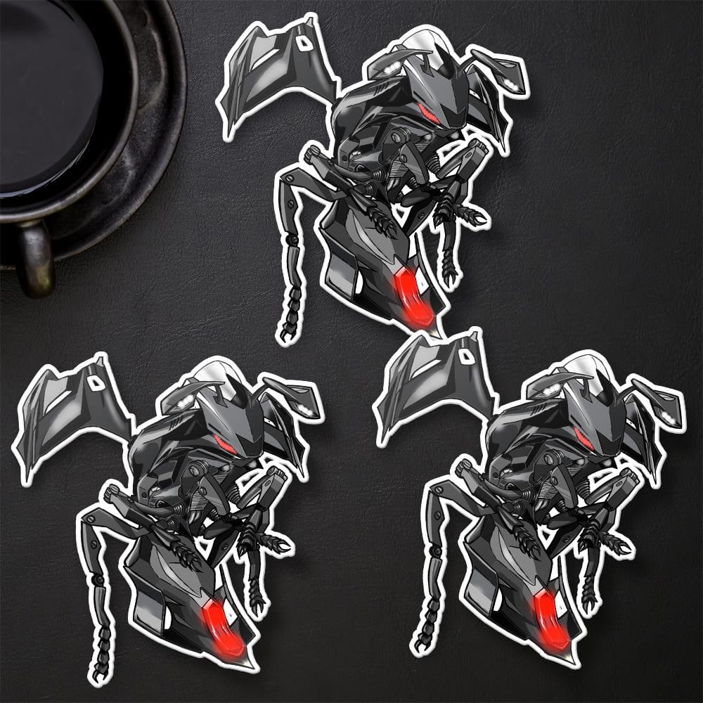 Yamaha YZF-R6 2017-19 Inspired Stickers - Set of 3 Motorcycle Decals for Rider