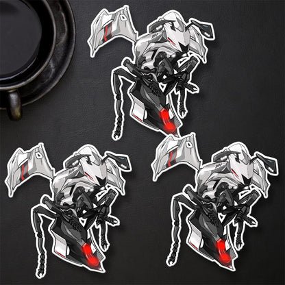 Yamaha YZF-R6 2017-19 Inspired Stickers - Set of 3 Motorcycle Decals for Rider