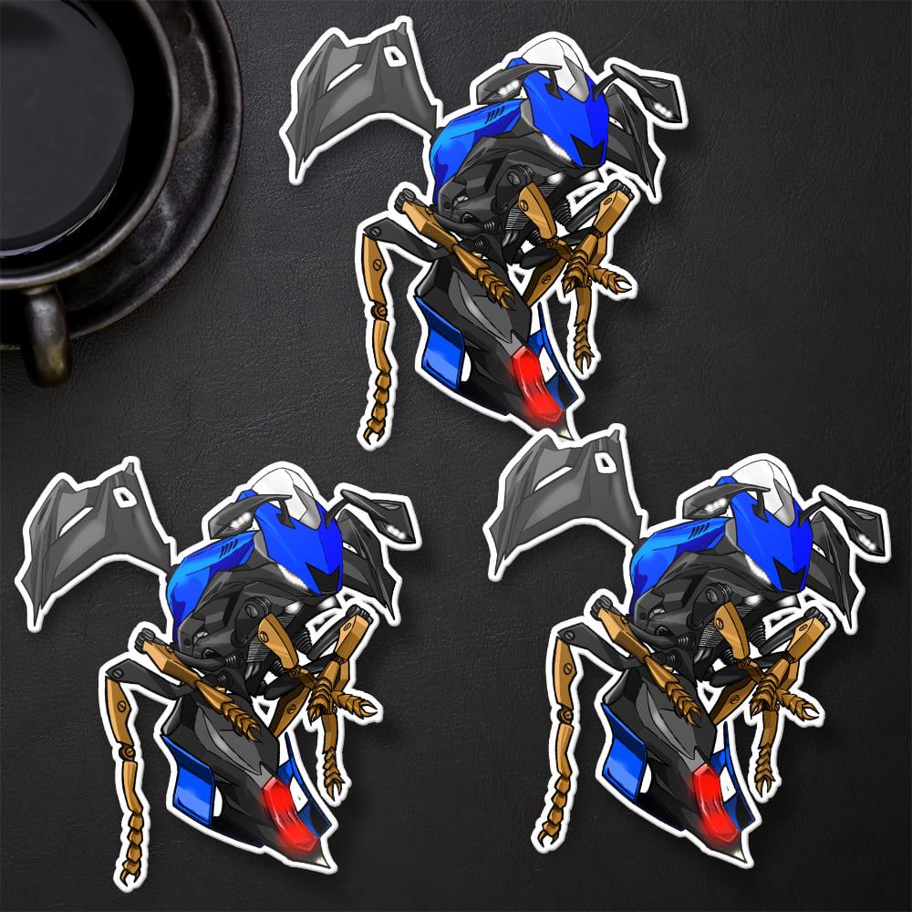 Yamaha YZF-R6 2017-19 Inspired Stickers - Set of 3 Motorcycle Decals for Rider