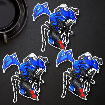 Yamaha YZF-R6 2020 Inspired Stickers - Set of 3 Motorcycle Decals for Rider