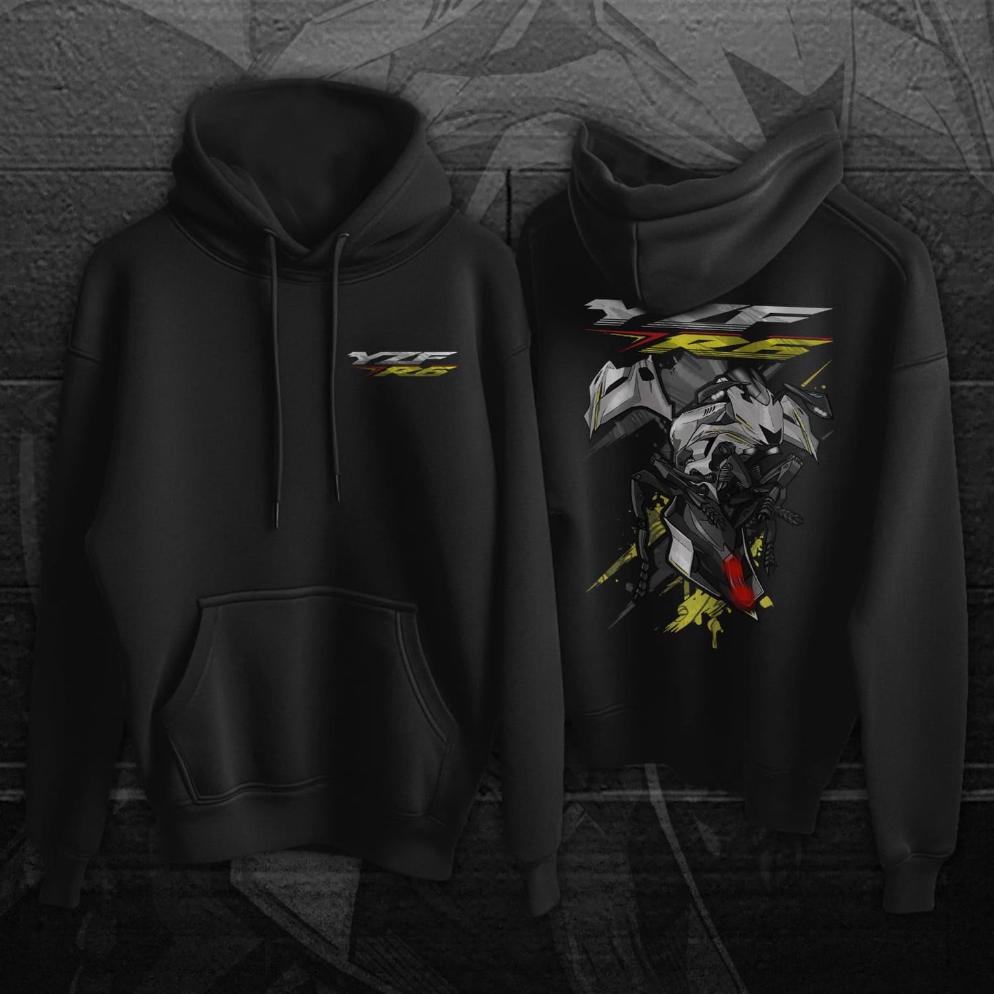 Yamaha YZF-R6 2017-19 Inspired Hoodie - Motorcycle Sweatshirt for Riders