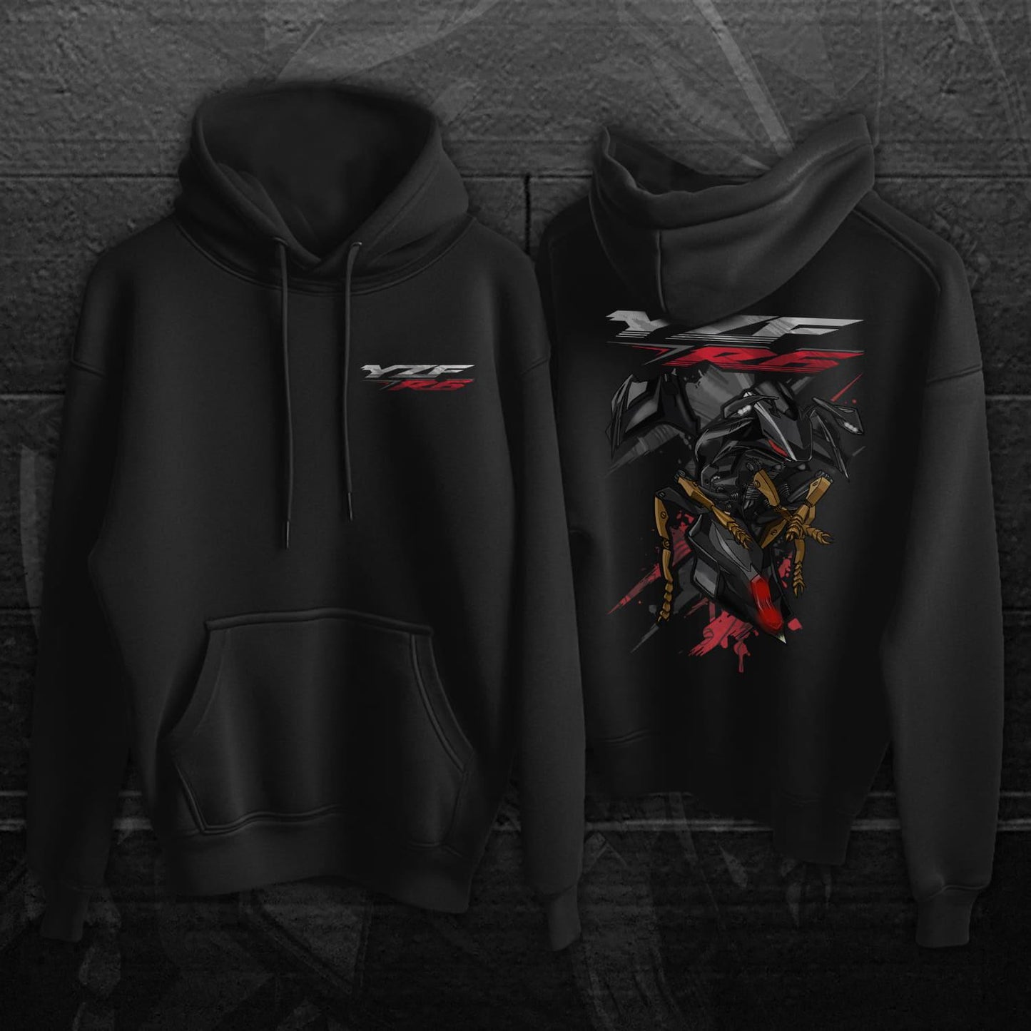 Yamaha YZF-R6 2017-19 Inspired Hoodie - Motorcycle Sweatshirt for Riders