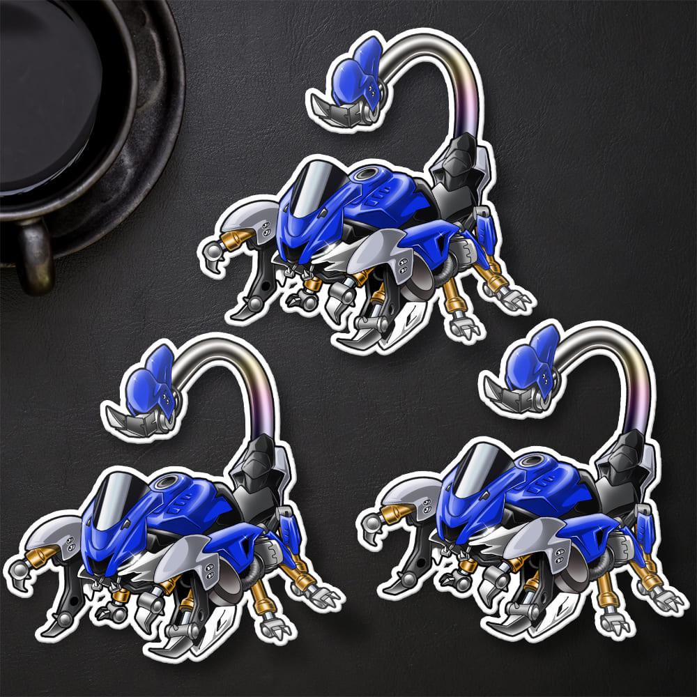 Yamaha YZF-R6 2020 Inspired Stickers - Set of 3 Motorcycle Decals for Rider