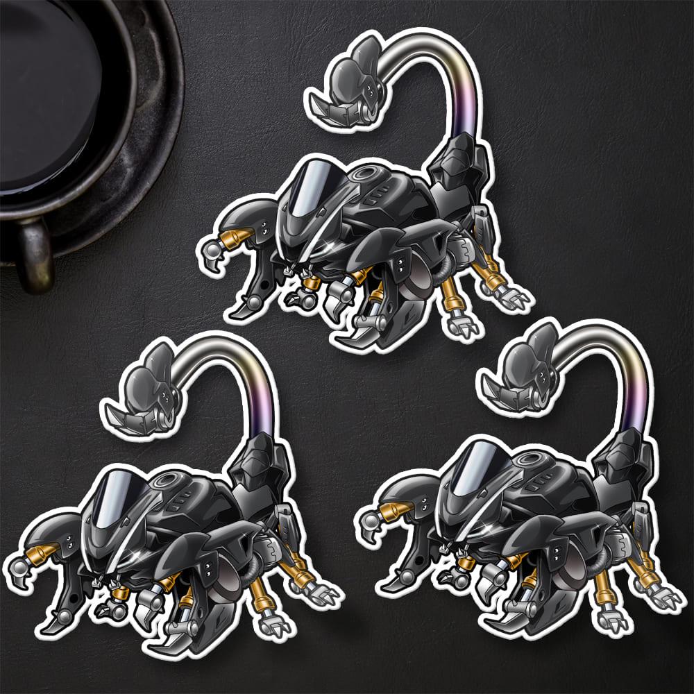 Yamaha YZF-R6 2017-19 Inspired Stickers - Set of 3 Motorcycle Decals for Rider