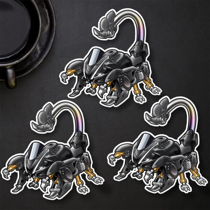 Yamaha YZF-R6 2017-19 Inspired Stickers - Set of 3 Motorcycle Decals for Rider