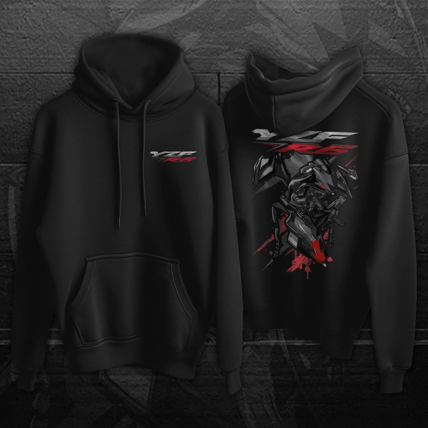 Yamaha YZF-R6 2017-19 Inspired Hoodie - Motorcycle Sweatshirt for Riders