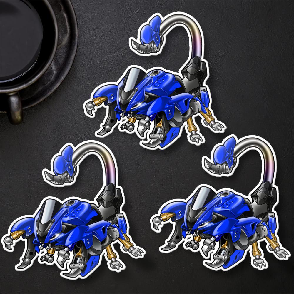 Yamaha YZF-R6 2017-19 Inspired Stickers - Set of 3 Motorcycle Decals for Rider