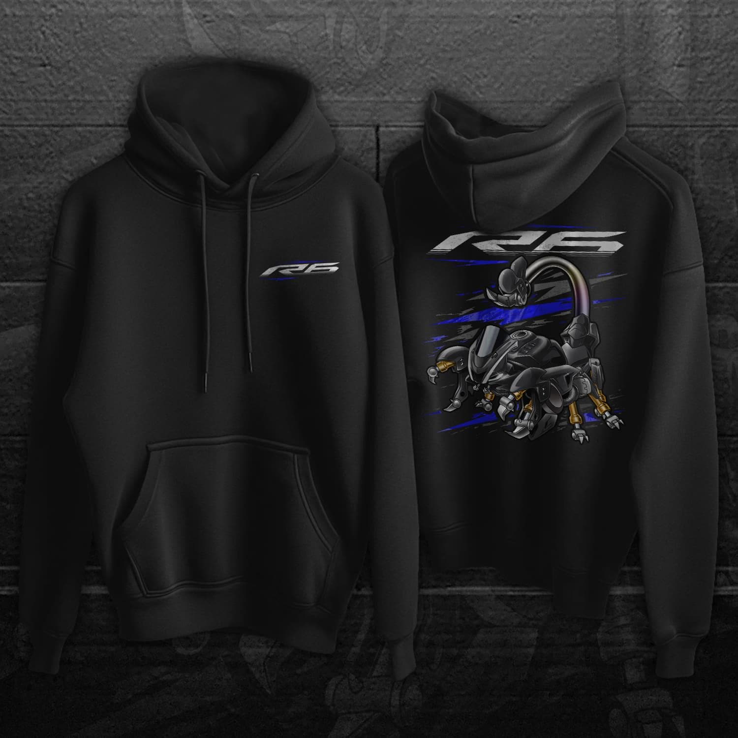 Yamaha YZF-R6 2017-19 Inspired Hoodie - Motorcycle Sweatshirt for Riders