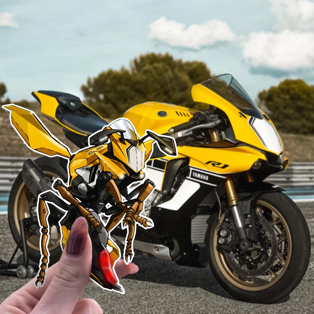 Yamaha YZF-R1 2015-17 Inspired Stickers - Set of 3 Motorcycle Decals for Riders