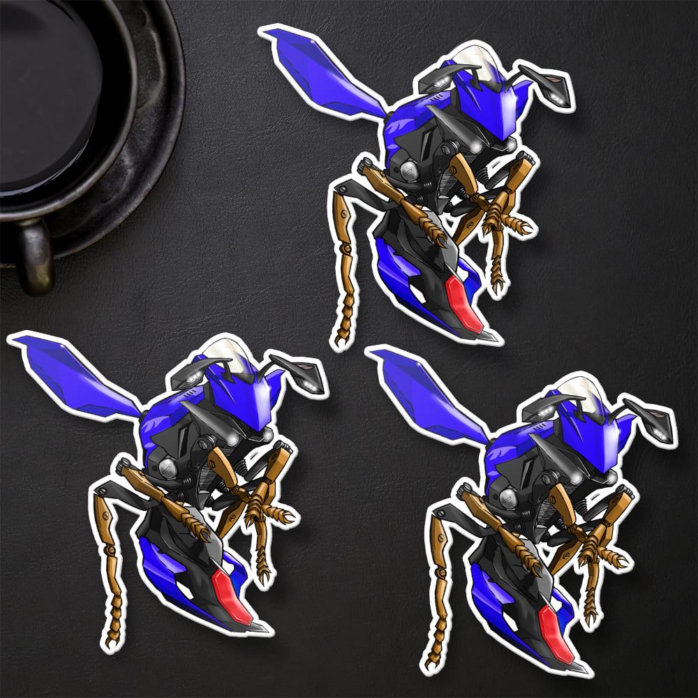 Yamaha YZF-R1 2017-19 Inspired Stickers - Set of 3 Motorcycle Decals for Riders