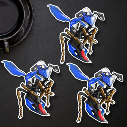 Yamaha YZF-R1 2015-17 Inspired Stickers - Set of 3 Motorcycle Decals for Riders