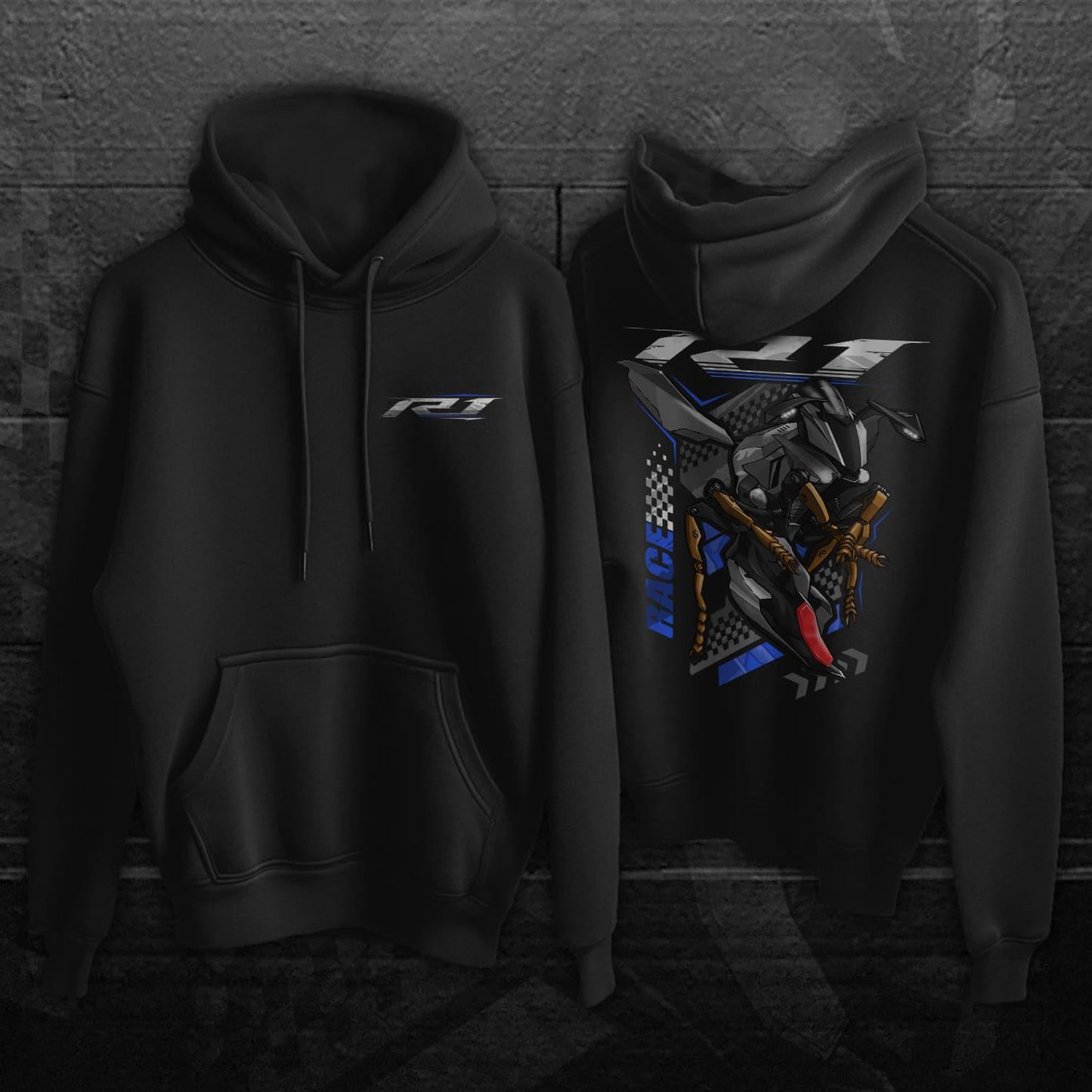 Yamaha YZF-R1 2017-19 Inspired Hoodie - Motorcycle Sweatshirt for Riders