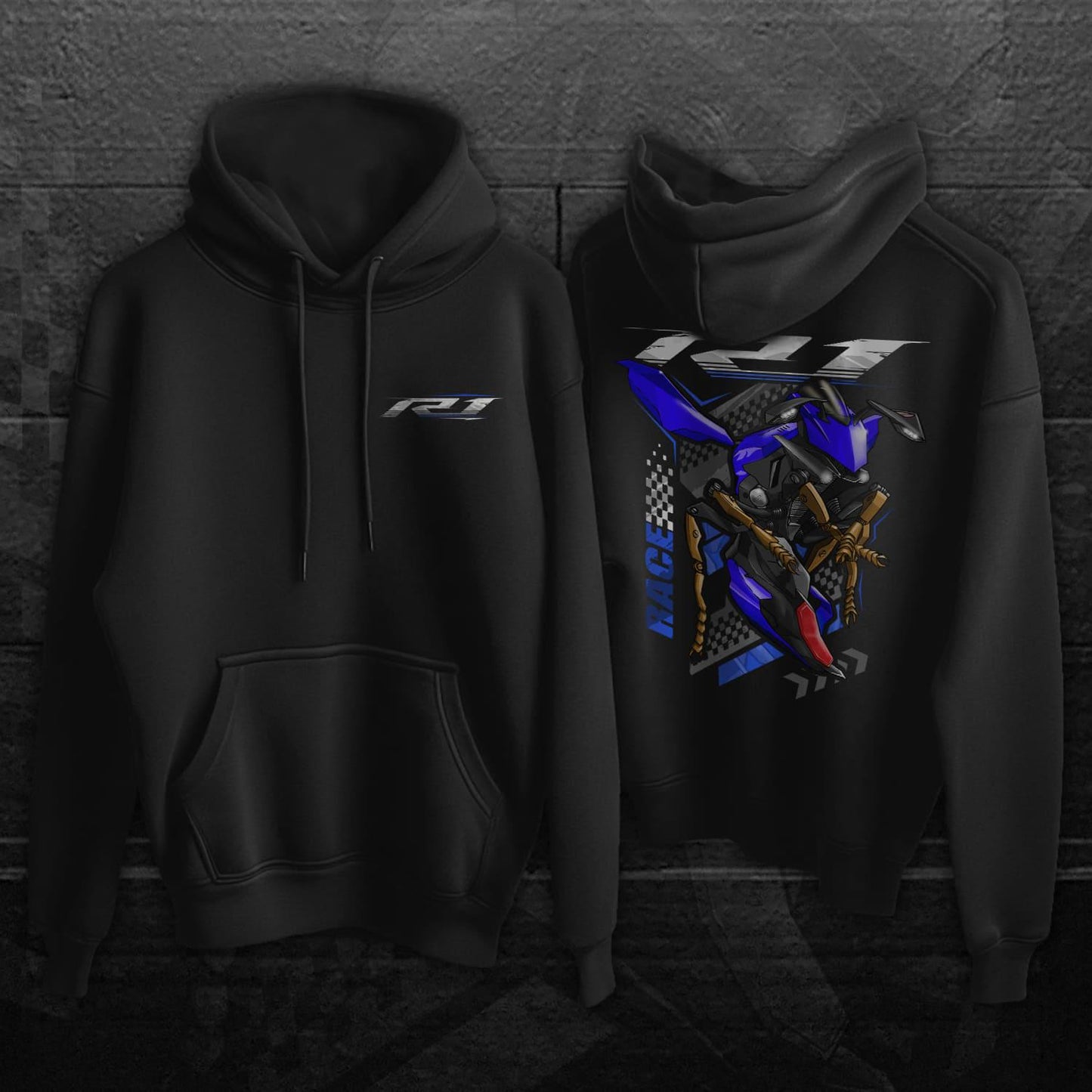 Yamaha YZF-R1 2017-19 Inspired Hoodie - Motorcycle Sweatshirt for Riders