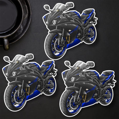 Yamaha YZF-R1 2013-14 Inspired Stickers - Set of 3 Motorcycle Decals for Riders