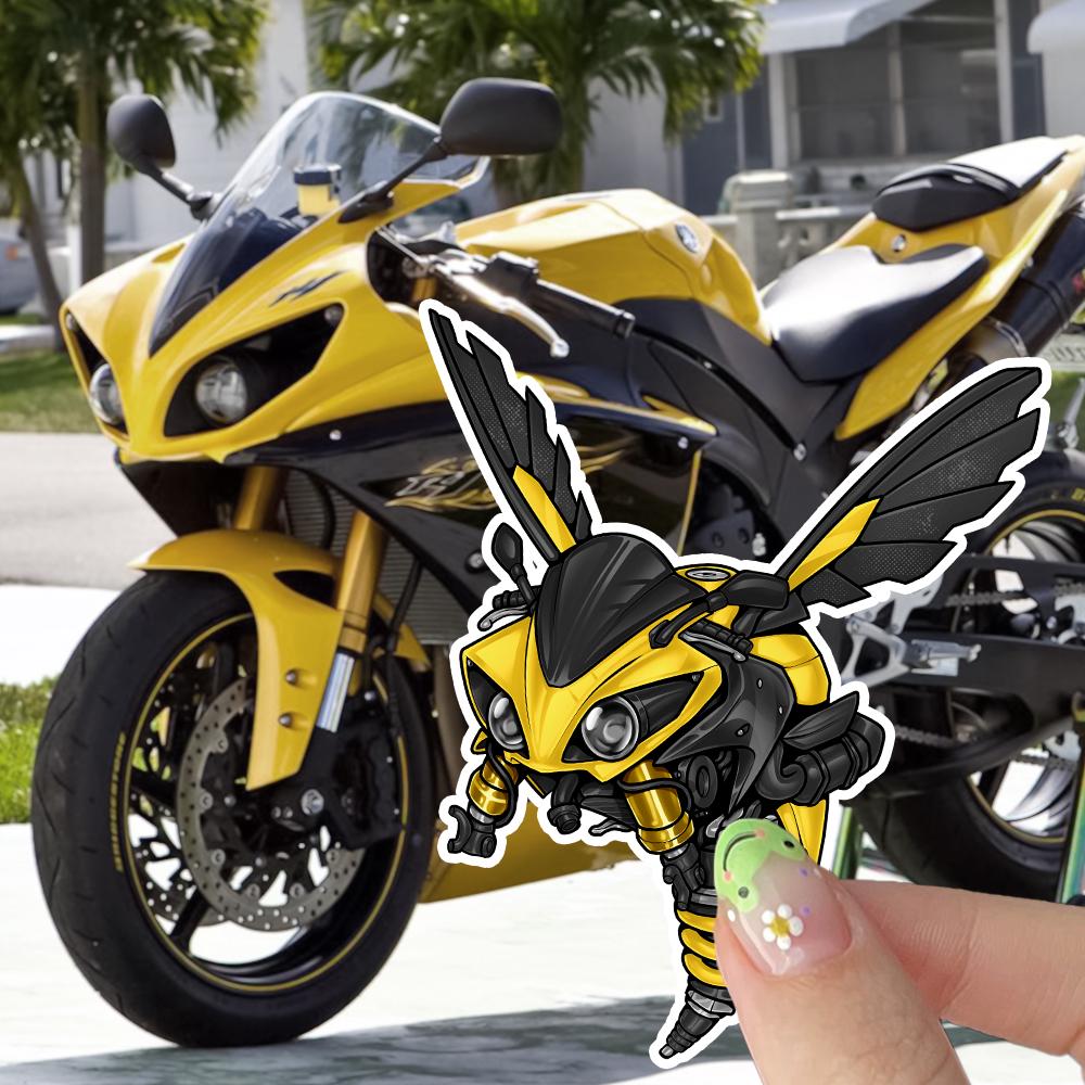 Yamaha YZF R1 Inspired Stickers - Set of 3 Motorcycle Decals for Riders