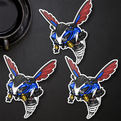 Yamaha YZF R1 Inspired Stickers - Set of 3 Motorcycle Decals for Riders