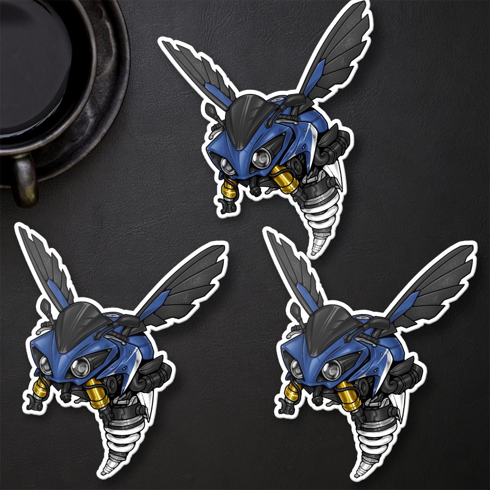Yamaha YZF R1 Inspired Stickers - Set of 3 Motorcycle Decals for Riders