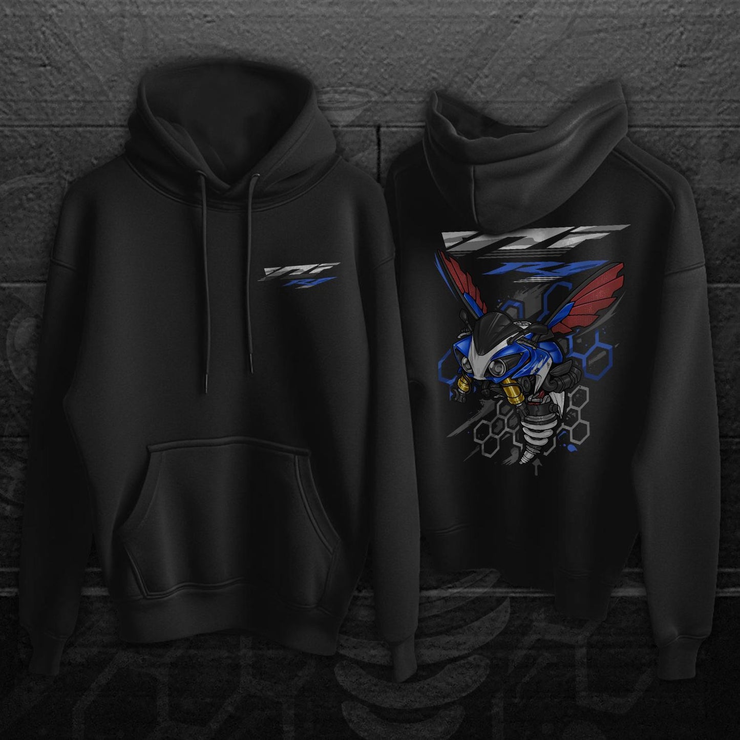 Yamaha YZF R1 Inspired Hoodie - Motorcycle Sweatshirt for Riders