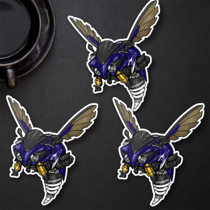 Yamaha YZF R1 Inspired Stickers - Set of 3 Motorcycle Decals for Riders