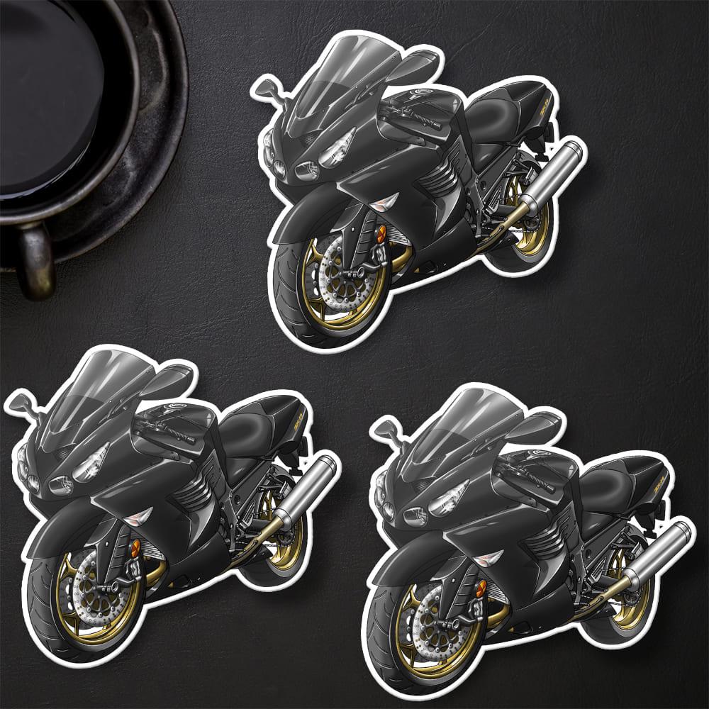 Kawasaki ZX-14 2010-11 Stickers - Set of 3 Motorcycle Decals for Riders
