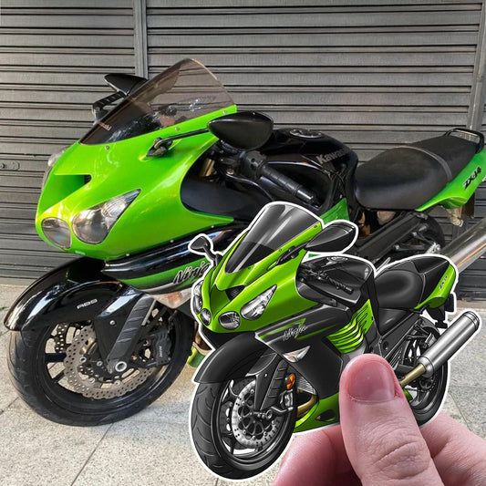 Kawasaki ZX-14 2008-09 Stickers - Set of 3 Motorcycle Decals for Riders