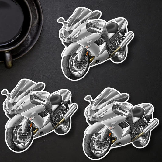 Kawasaki ZX-14 2008-09 Stickers - Set of 3 Motorcycle Decals for Riders
