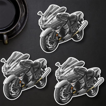 Kawasaki ZX-14 2010-11 Stickers - Set of 3 Motorcycle Decals for Riders