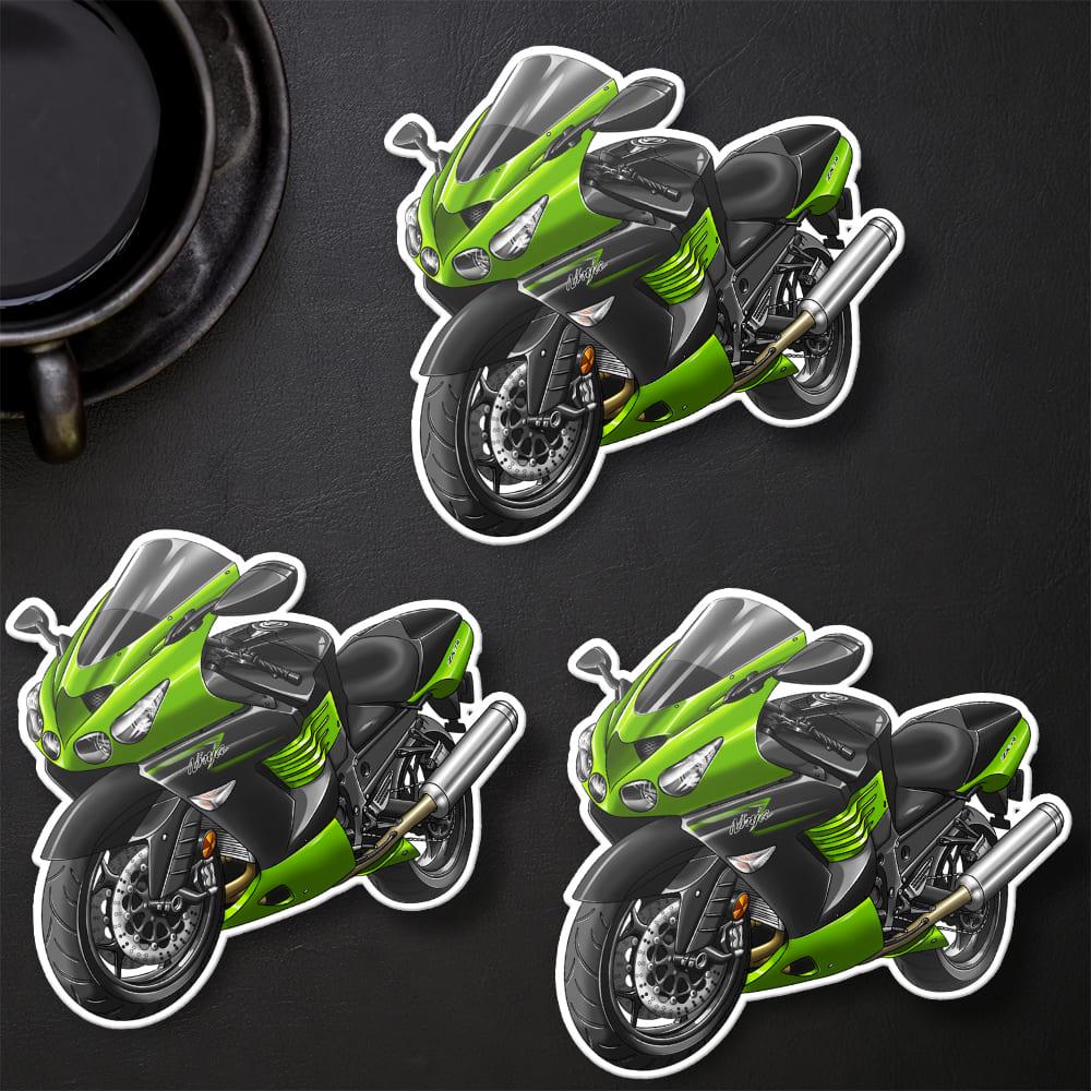 Kawasaki ZX-14 2010-11 Stickers - Set of 3 Motorcycle Decals for Riders