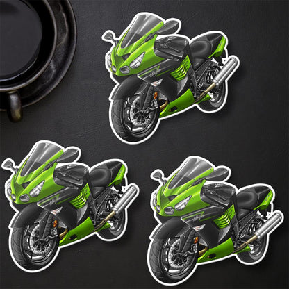 Kawasaki ZX-14 2010-11 Stickers - Set of 3 Motorcycle Decals for Riders
