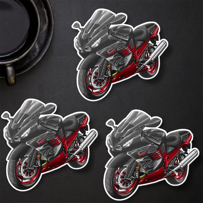Kawasaki ZX-14 2008-09 Stickers - Set of 3 Motorcycle Decals for Riders