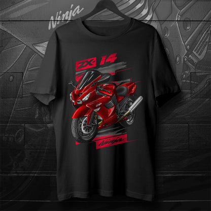 Kawasaki ZX-14 2010-11 Inspired T-Shirt - Motorcycle Tee Shirt for Riders