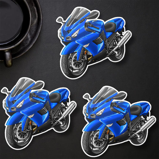 Kawasaki ZX-14 2006-07 Stickers - Set of 3 Motorcycle Decals for Riders