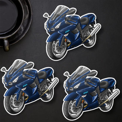 Kawasaki ZX-14 2008-09 Stickers - Set of 3 Motorcycle Decals for Riders