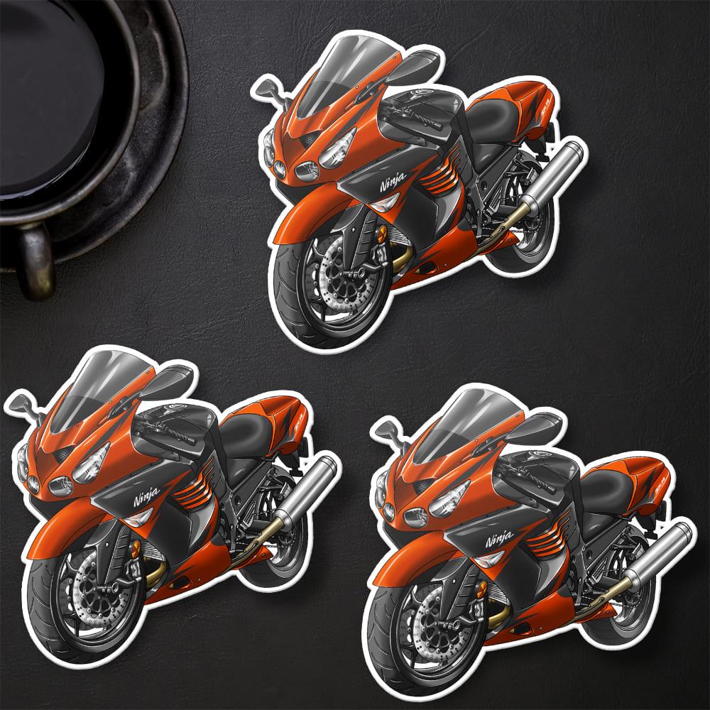 Kawasaki ZX-14 2008-09 Stickers - Set of 3 Motorcycle Decals for Riders