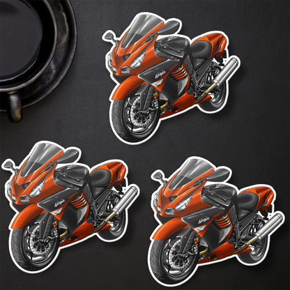 Kawasaki ZX-14 2008-09 Stickers - Set of 3 Motorcycle Decals for Riders
