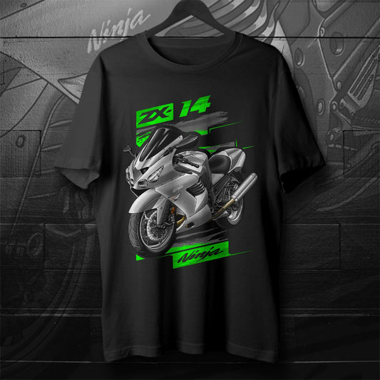 Kawasaki ZX-14 2008-09 Inspired T-Shirt - Motorcycle Tee Shirt for Riders