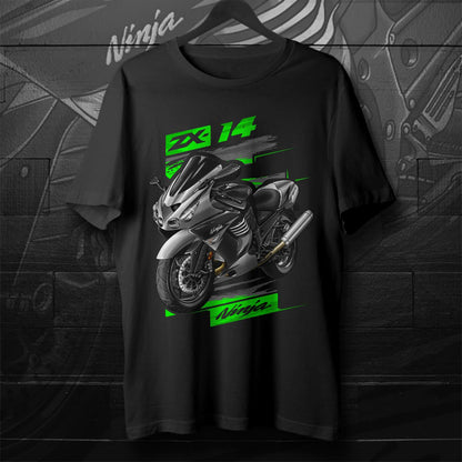 Kawasaki ZX-14 2010-11 Inspired T-Shirt - Motorcycle Tee Shirt for Riders