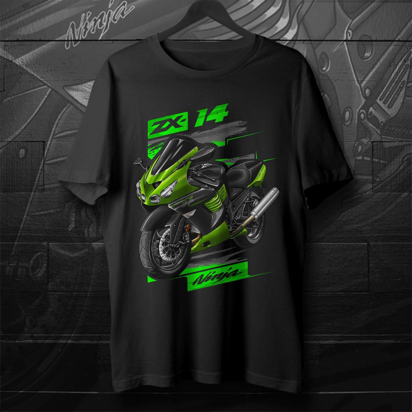 Kawasaki ZX-14 2010-11 Inspired T-Shirt - Motorcycle Tee Shirt for Riders