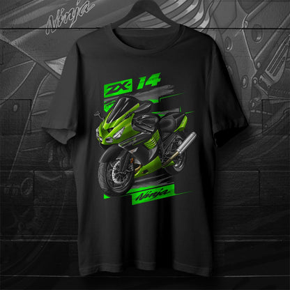 Kawasaki ZX-14 2010-11 Inspired T-Shirt - Motorcycle Tee Shirt for Riders