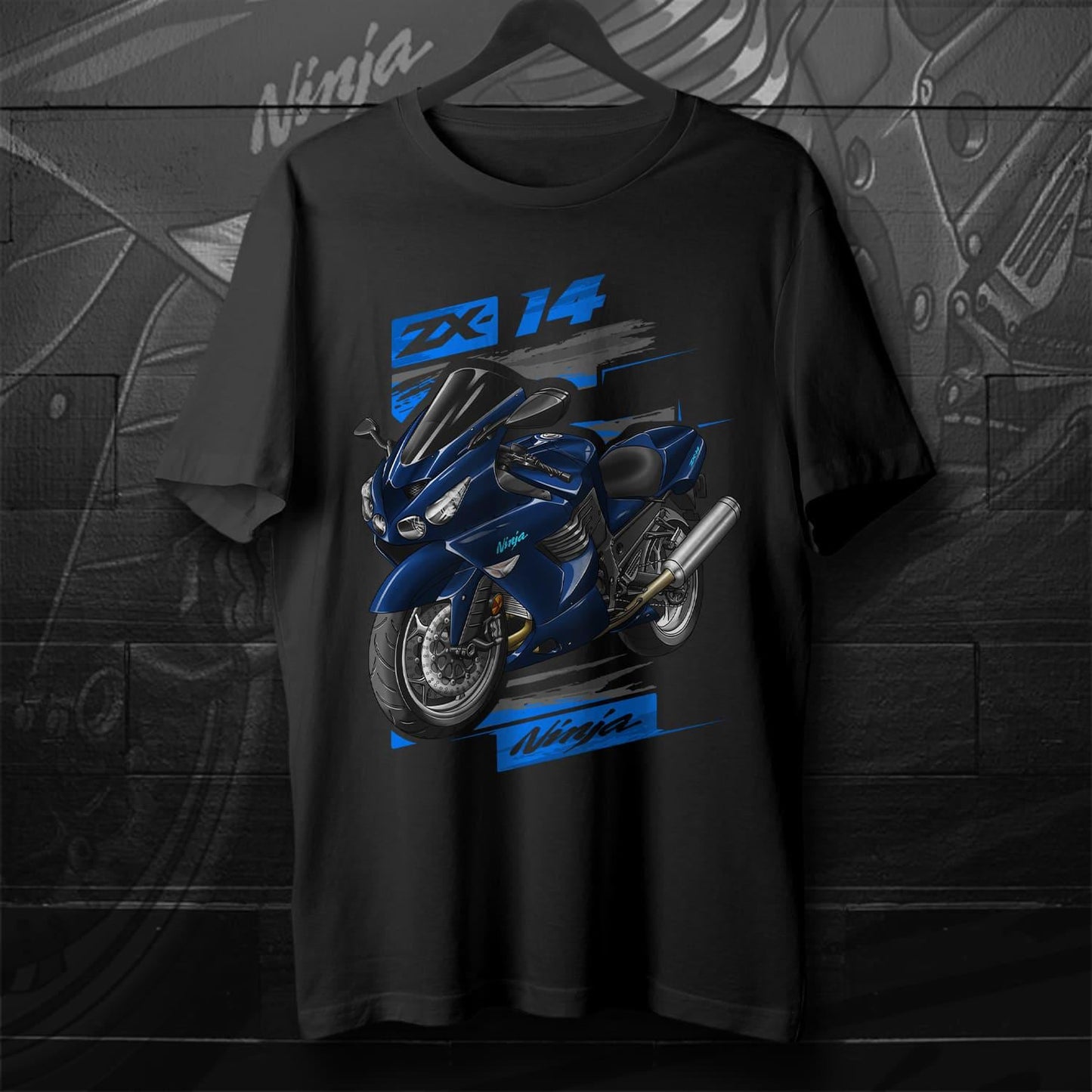 Kawasaki ZX-14 2008-09 Inspired T-Shirt - Motorcycle Tee Shirt for Riders