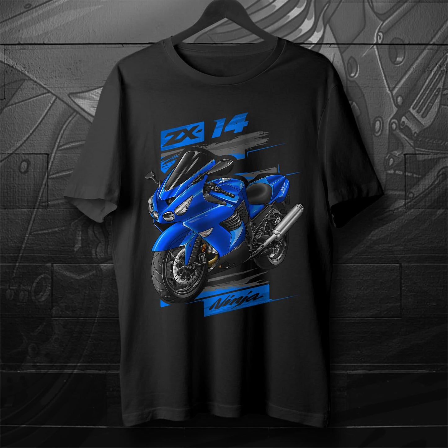Kawasaki ZX-14 2006-07 Inspired T-Shirt - Motorcycle Tee Shirt for Riders
