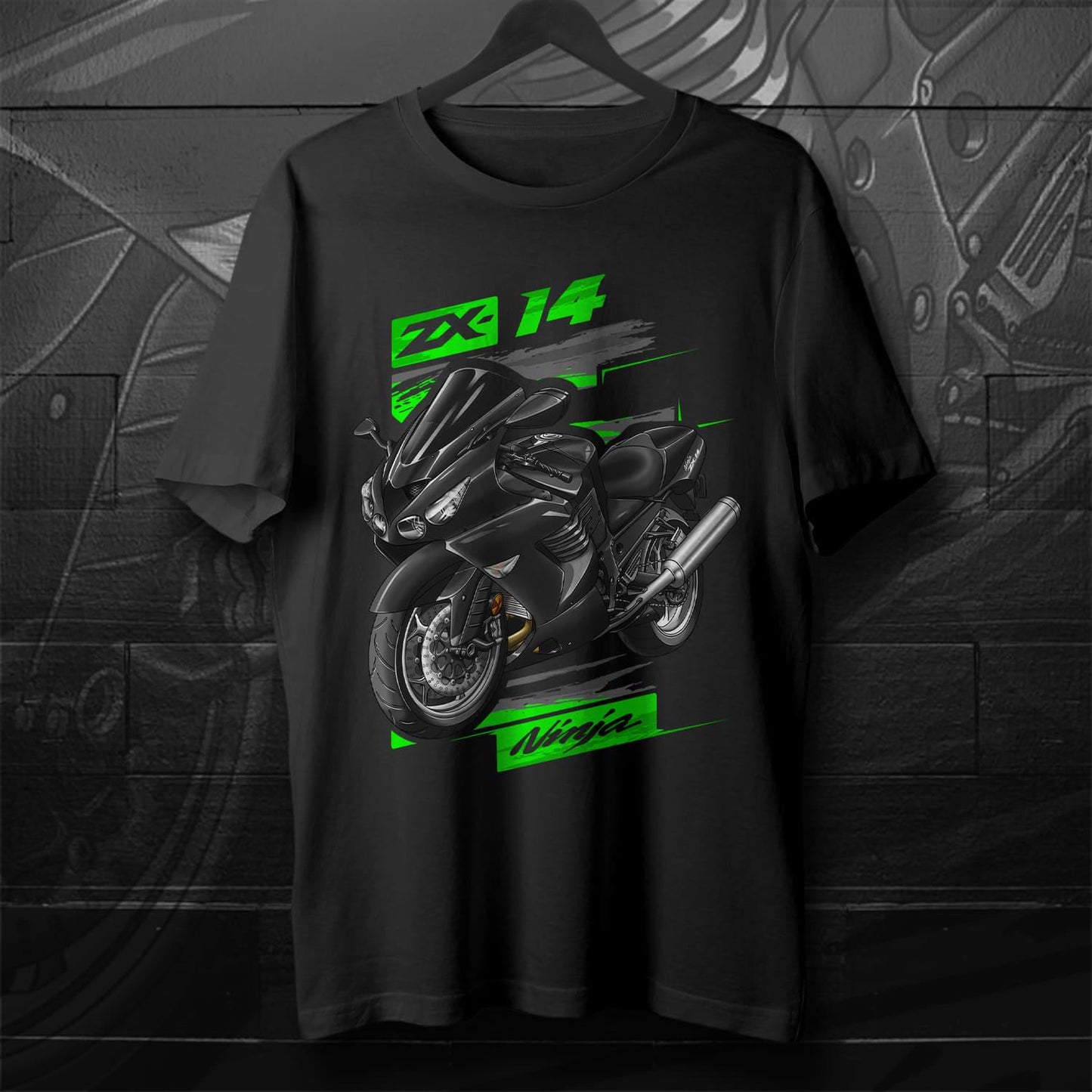 Kawasaki ZX-14 2006-07 Inspired T-Shirt - Motorcycle Tee Shirt for Riders