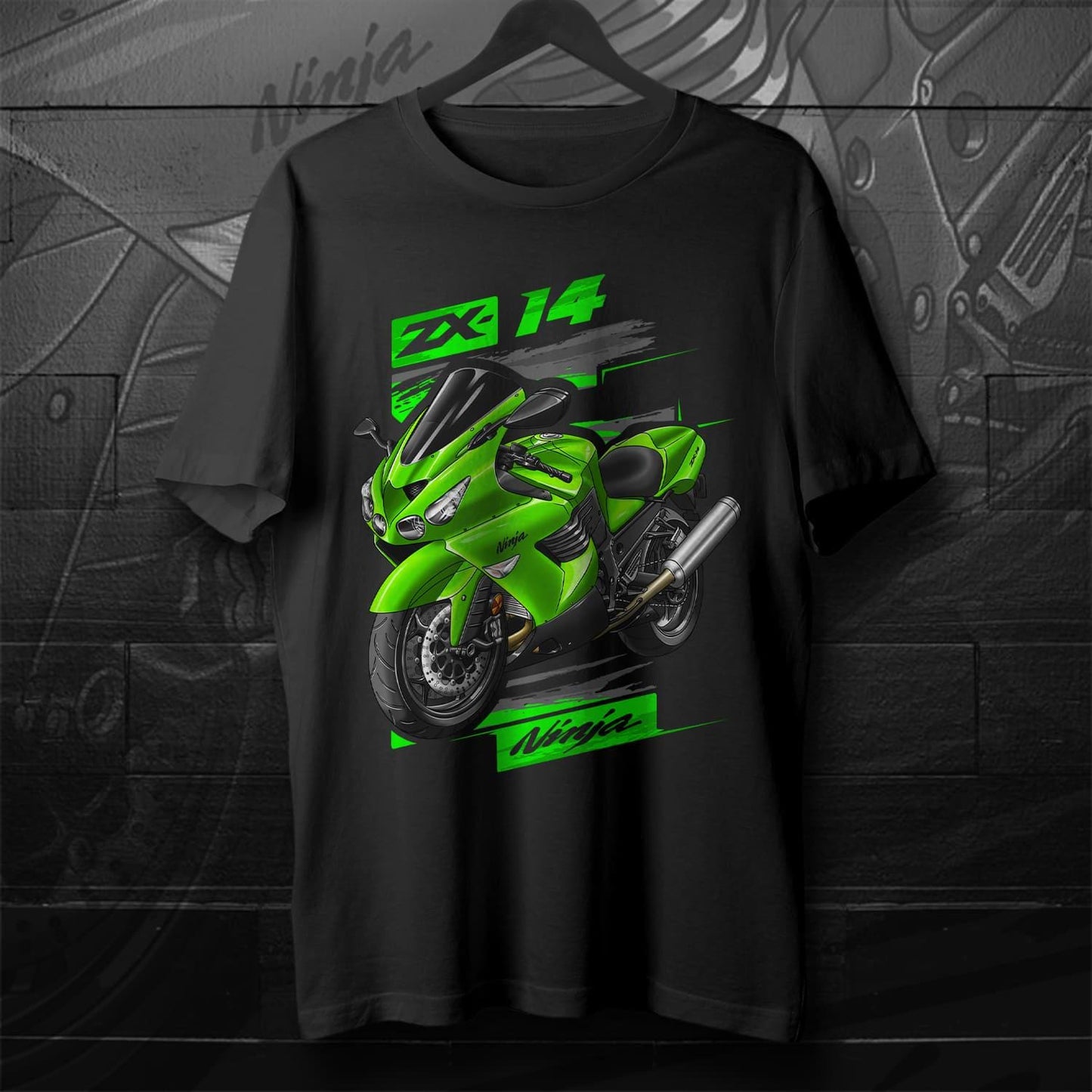 Kawasaki ZX-14 2008-09 Inspired T-Shirt - Motorcycle Tee Shirt for Riders