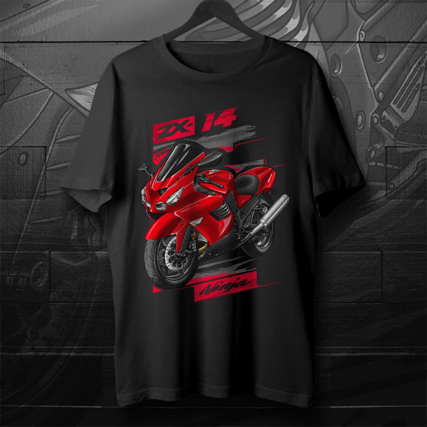 Kawasaki ZX-14 2006-07 Inspired T-Shirt - Motorcycle Tee Shirt for Riders