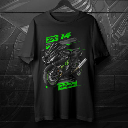 Kawasaki ZX-14 2008-09 Inspired T-Shirt - Motorcycle Tee Shirt for Riders
