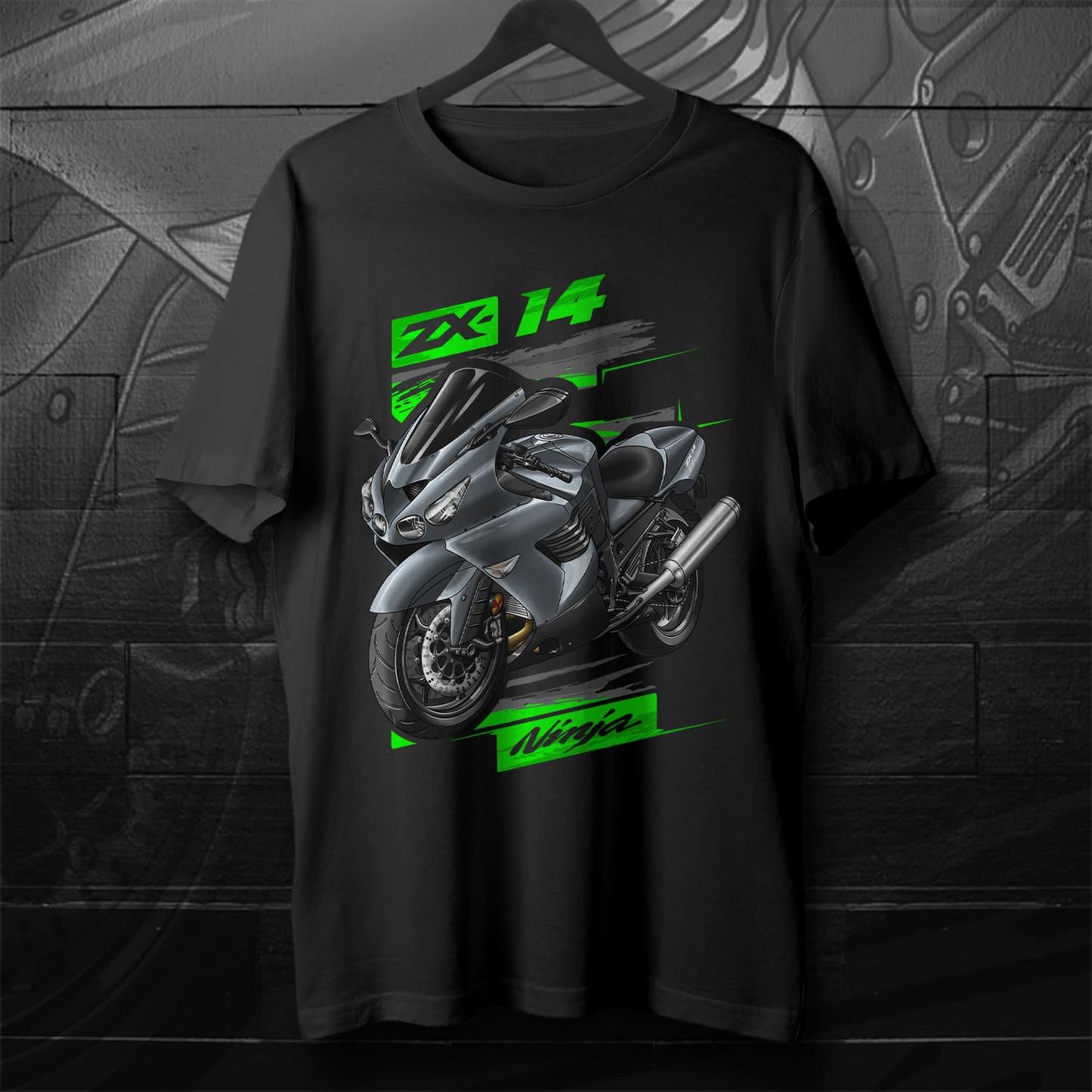Kawasaki ZX-14 2006-07 Inspired T-Shirt - Motorcycle Tee Shirt for Riders