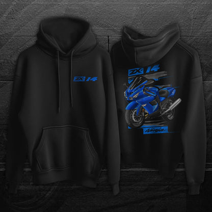 Kawasaki ZX-14 2006-07 Inspired Hoodie - Motorcycle Sweatshirt for Riders