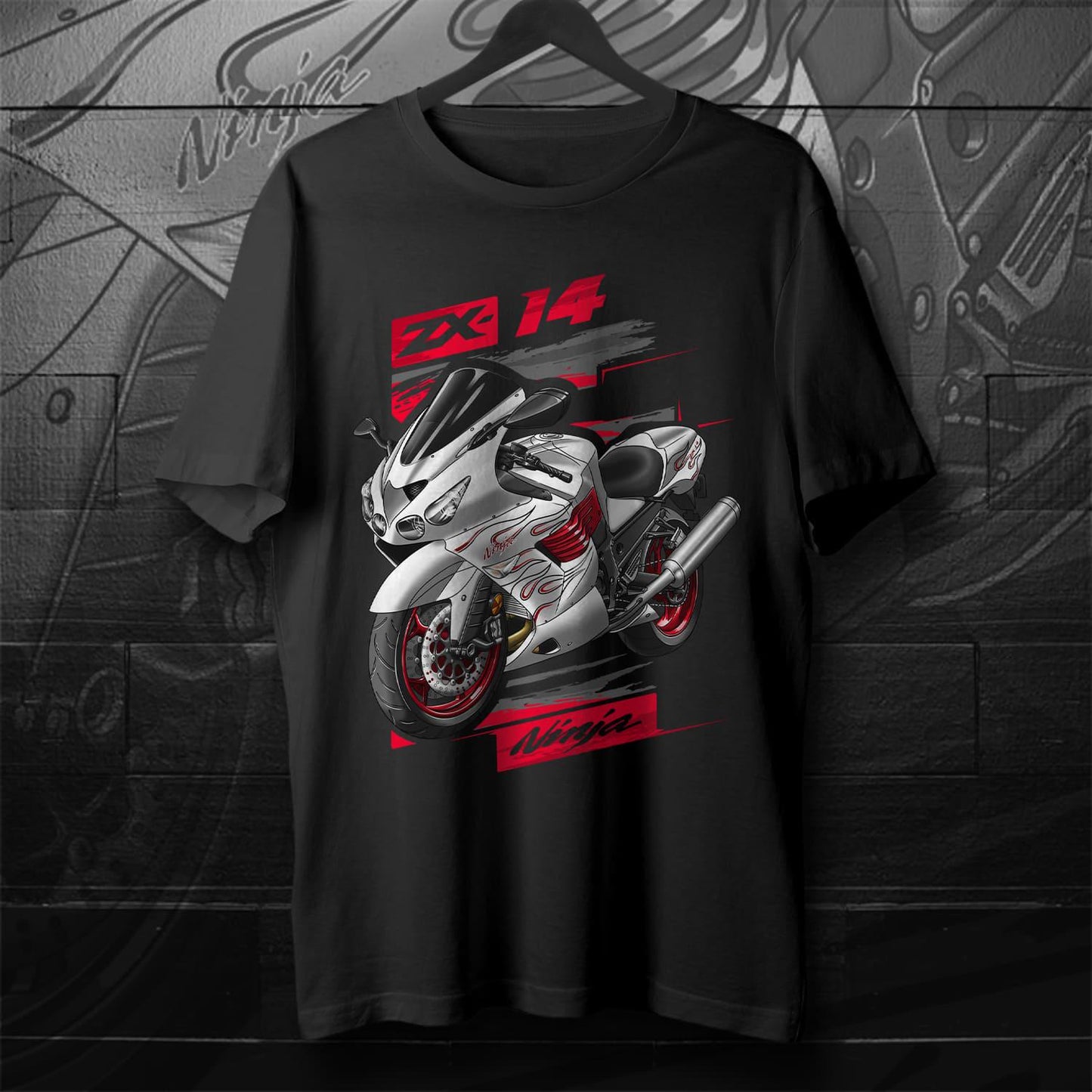 Kawasaki ZX-14 2006-07 Inspired T-Shirt - Motorcycle Tee Shirt for Riders