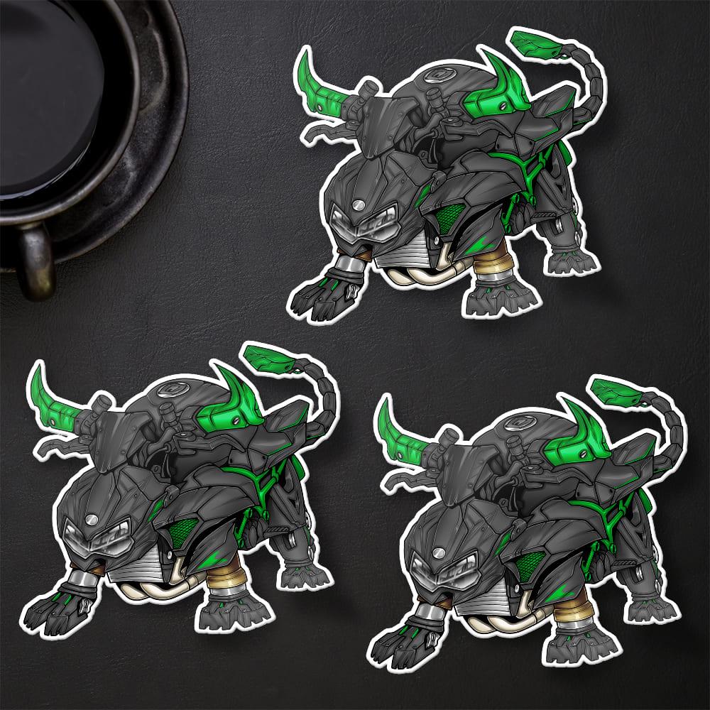 Kawasaki ZH2 & SE 2023-25 Stickers - Set of 3 Motorcycle Decals for Riders