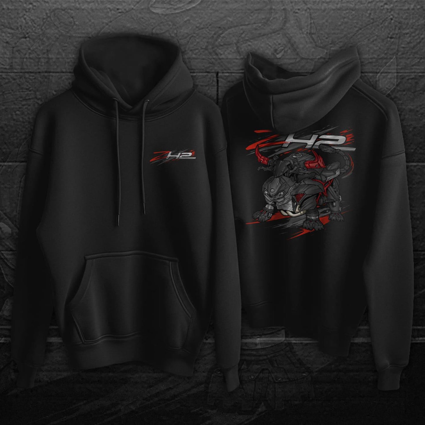 Kawasaki ZH2 & SE 2020-22 Inspired Hoodie - Motorcycle Sweatshirt for Riders